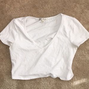 White Cropped Shirt